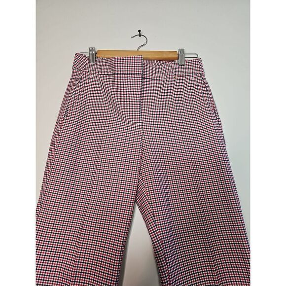 J Crew Hayden Red Black Plaid Crop Kickout Pants Size 4 - Picture 12 of 16